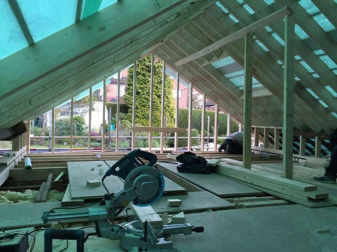 Loft conversion framing by MT Joinery